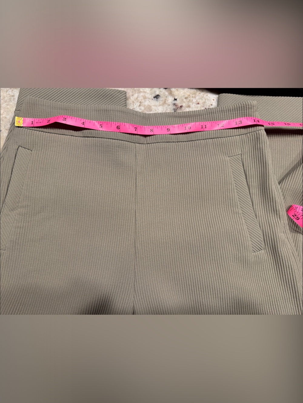 Ribbed Olive Green Jogger Trousers
